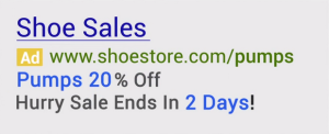 Adwords countdown ads