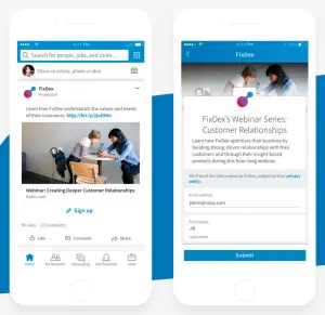 Linkedin lead gen formulaire
