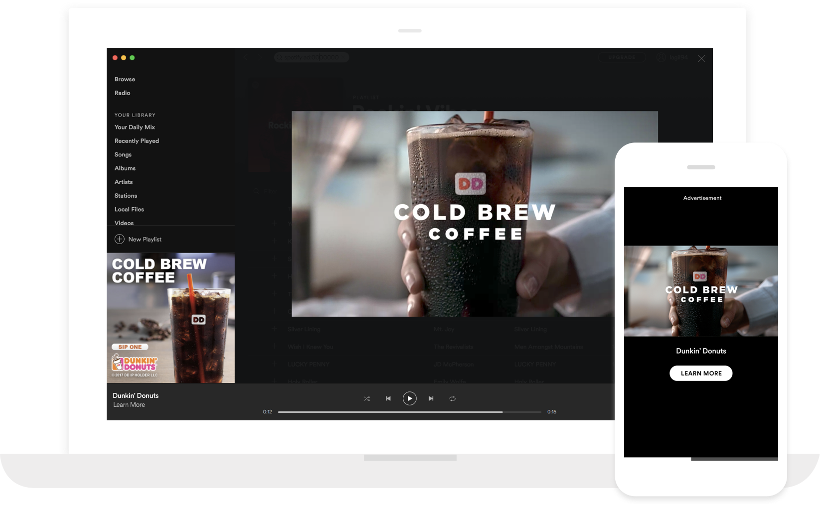 spottify video takeover