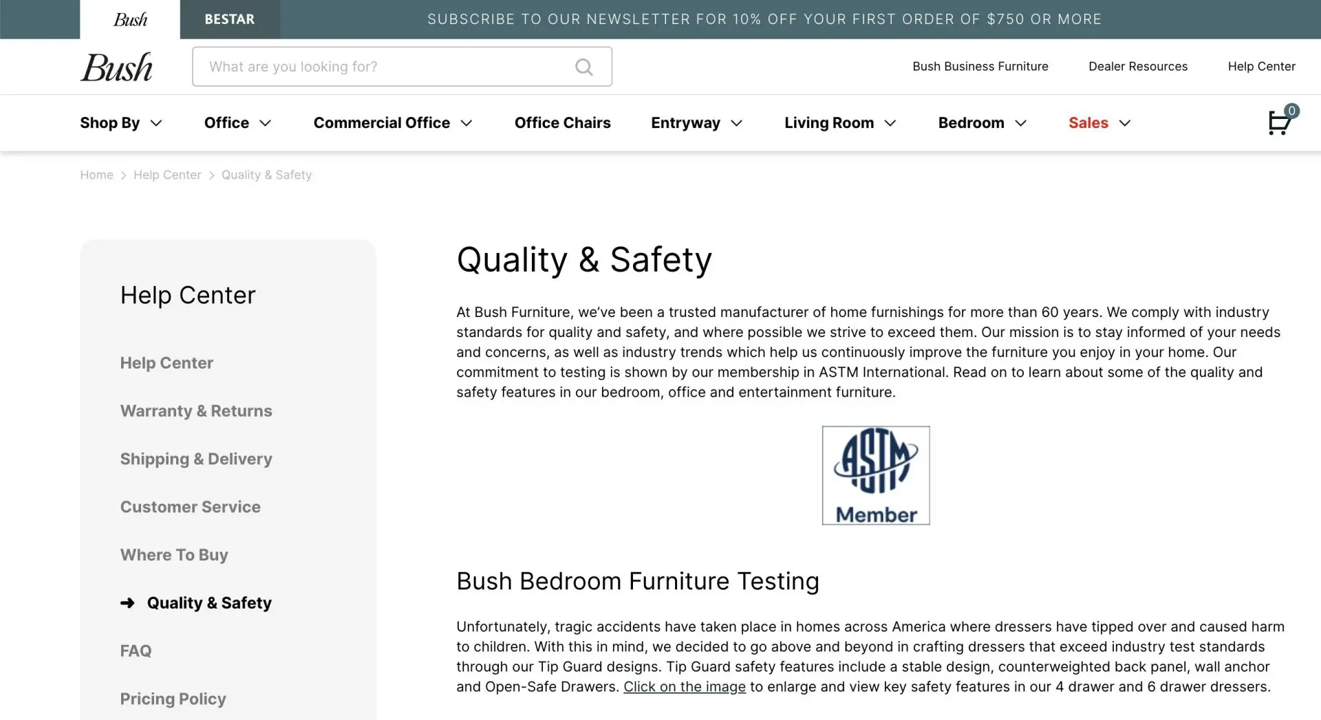 Bush Quality & Safety